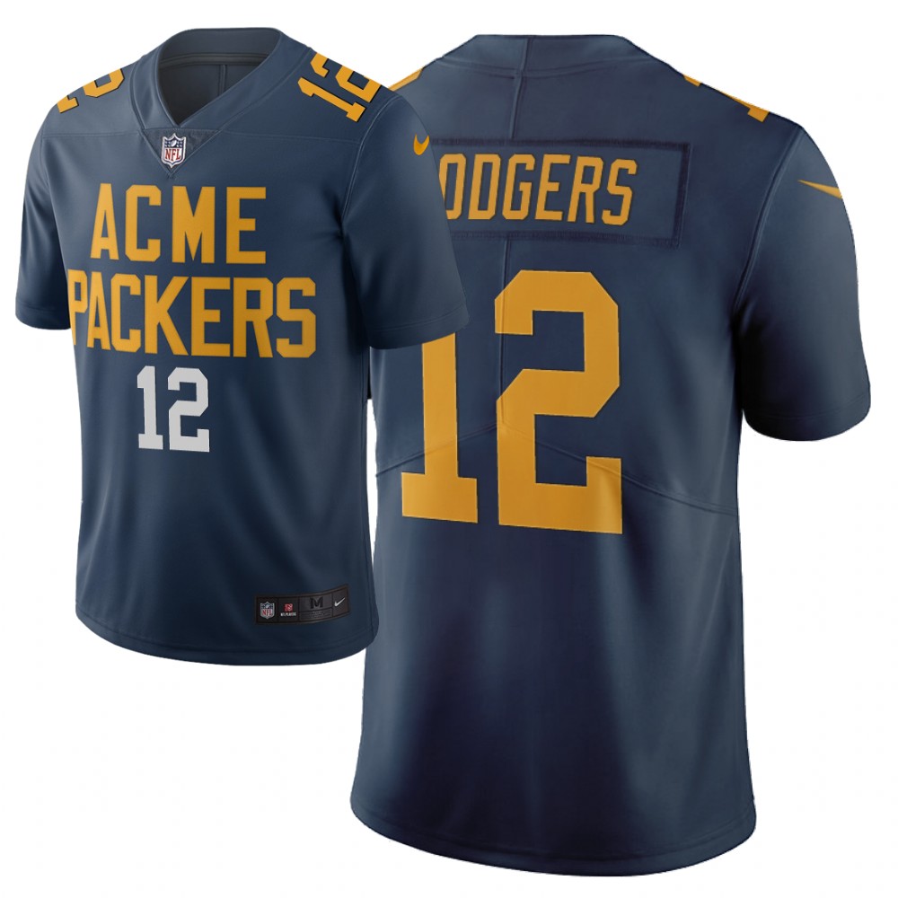 Men Nike NFL Green Bay Packers 12 aaron rodgers Limited city edition navy jersey